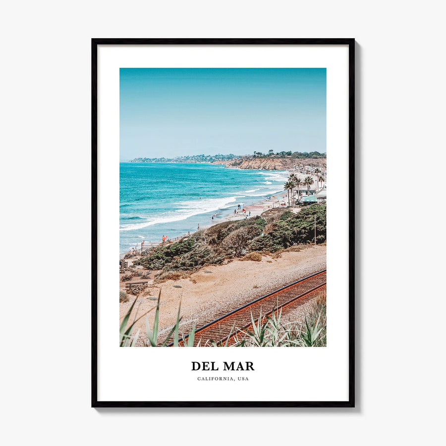 Del Mar Classic Poster, framed poster mockup