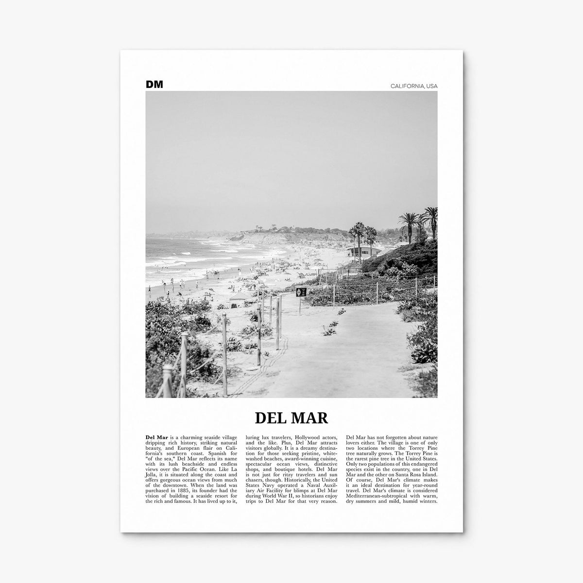 Del Mar Newspaper No 1 Poster, print only (unframed)