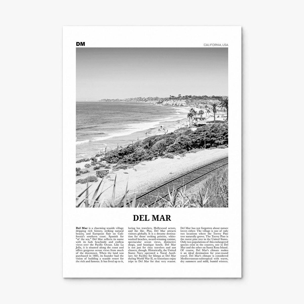 Del Mar Newspaper No 2 Poster, print only (unframed)