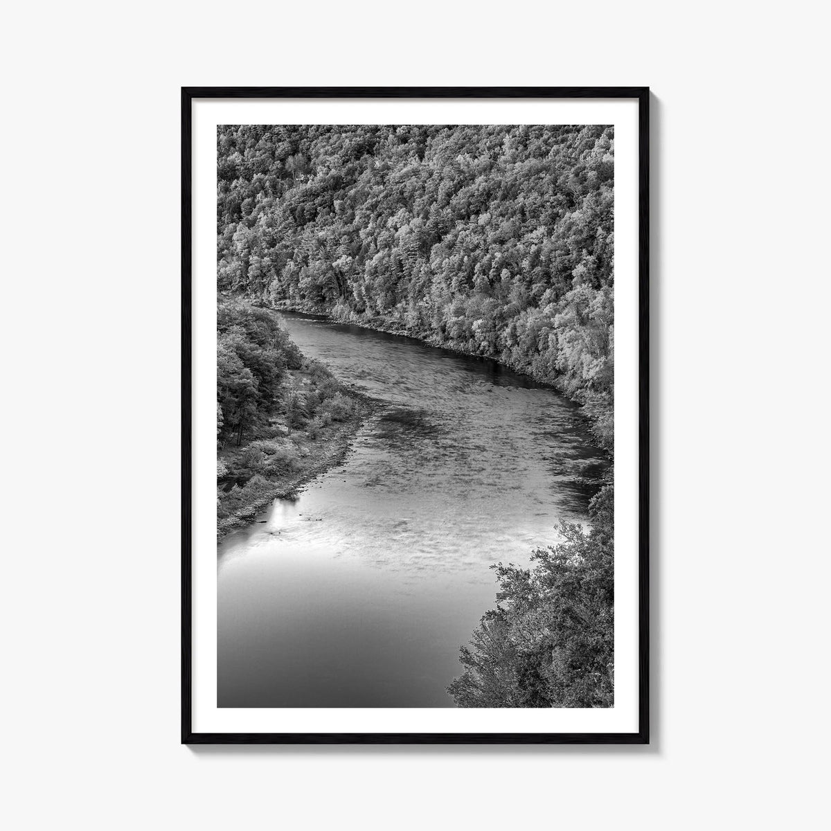 Delaware black & white photo poster of United States – vertical wall art, unframed print shown in interior mockup
