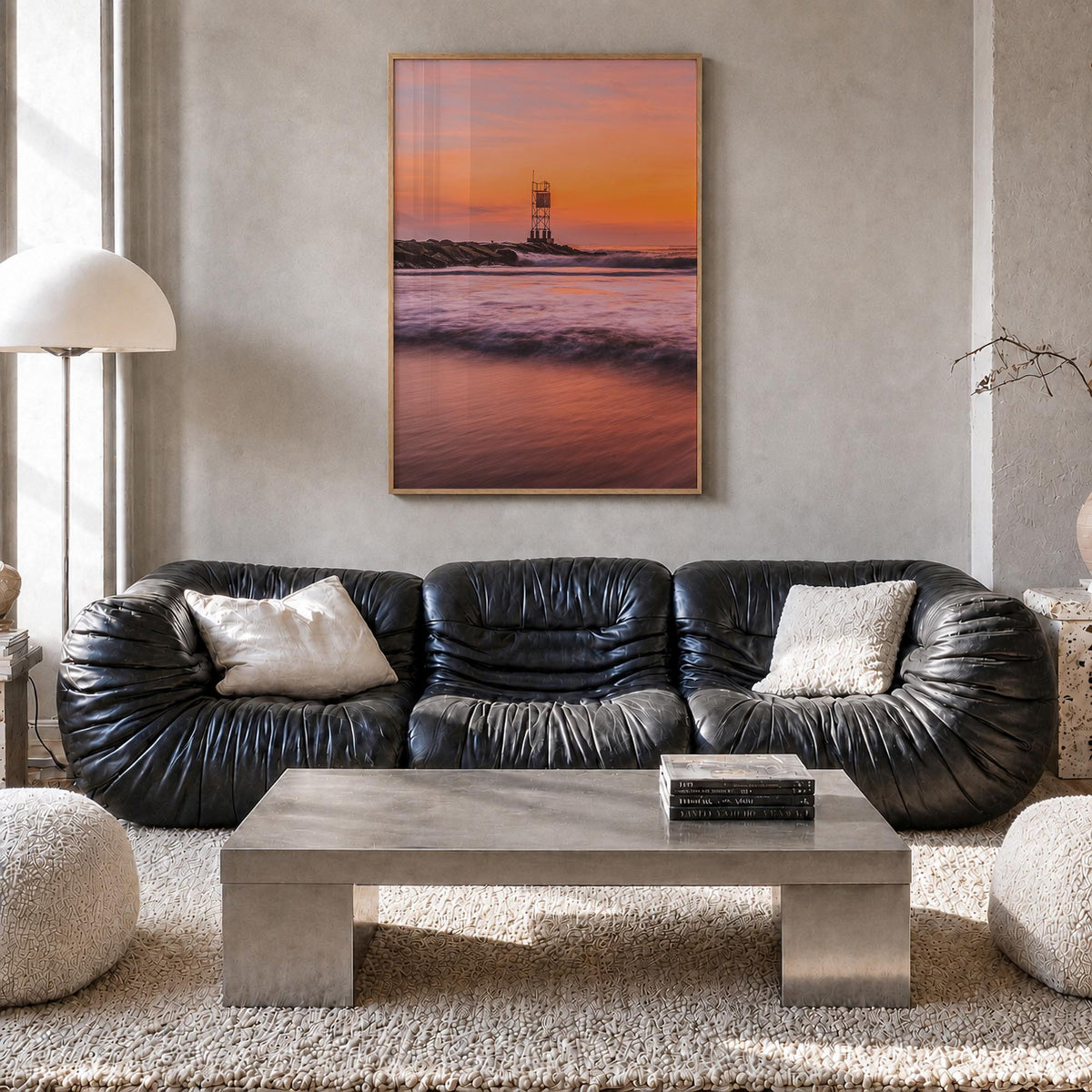 Delaware colorful photo poster of United States – vertical wall art in natural wood frame, hanging on wall