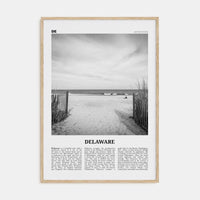 Delaware No 1 Poster Natural Wood / 8x12 in Nbourhood Travel B&W Poster