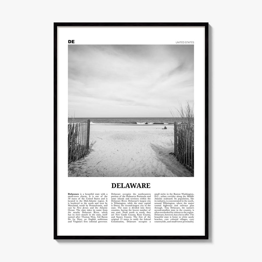Delaware Newspaper No 1 Poster, framed poster mockup