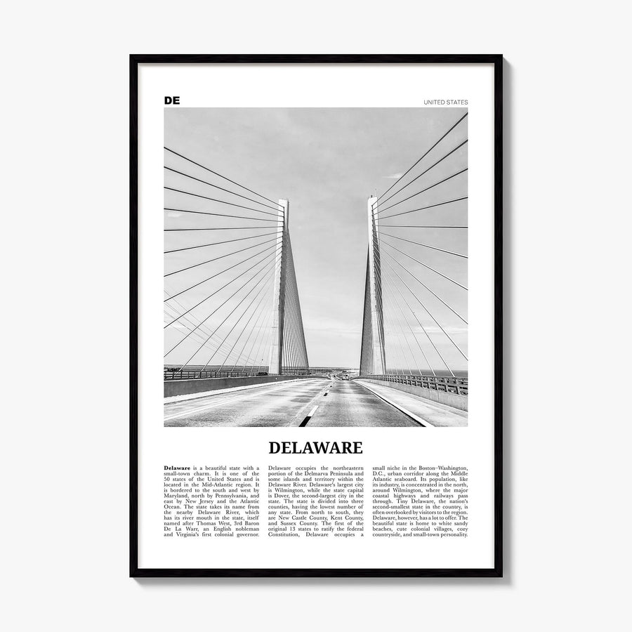 Delaware Newspaper No 2 Poster, framed poster mockup