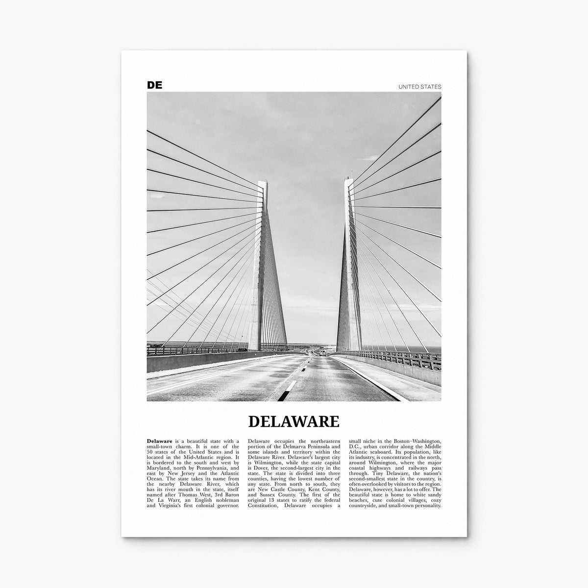 Delaware Newspaper No 2 Poster, print only (unframed)
