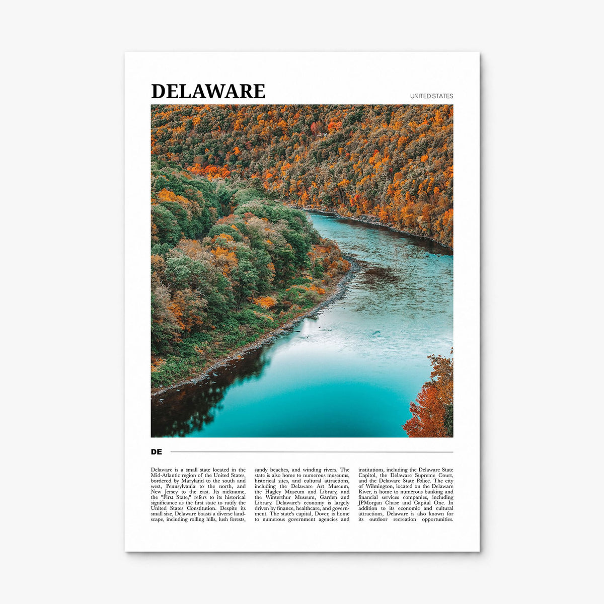 Delaware Travel No 1 Poster, print only (unframed)