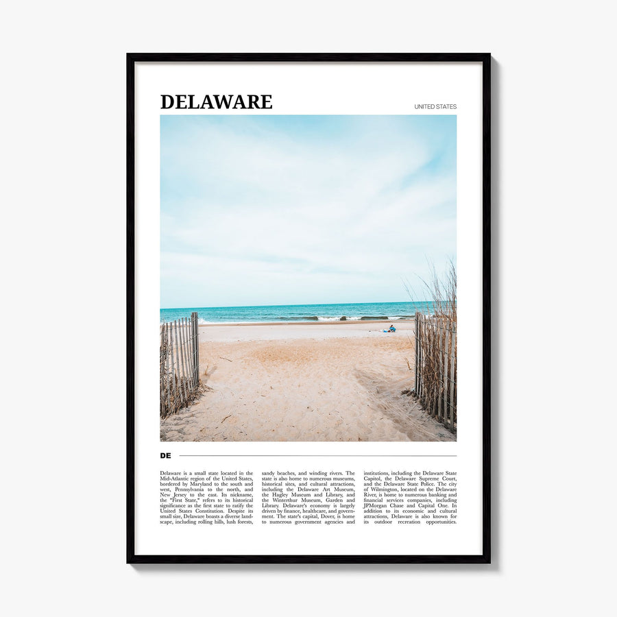 Delaware Travel No 2 Poster, framed poster mockup