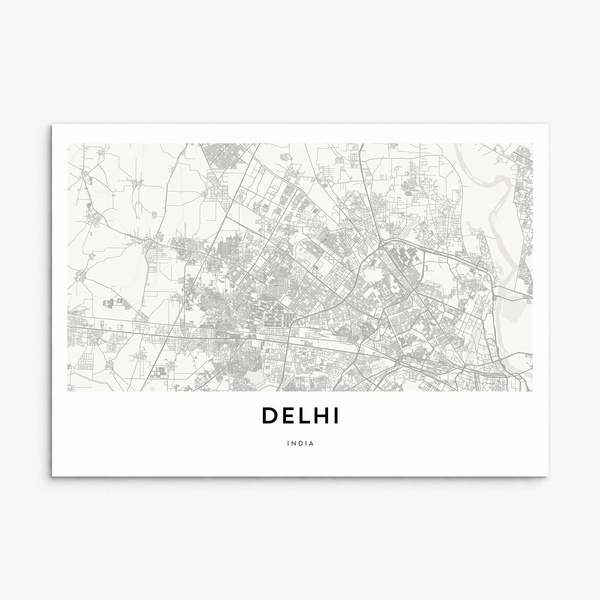 Delhi Map Poster, print only (unframed)