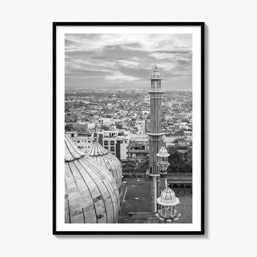 Delhi Photo Poster, framed poster mockup, white border