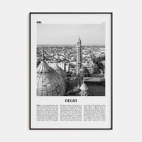 Delhi Poster None / 8x12 in Nbourhood Travel B&W Poster