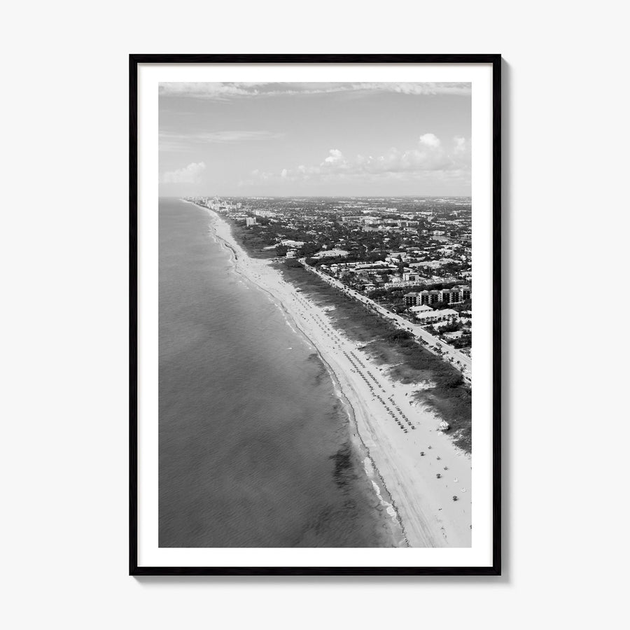 Delray Beach Photo Poster, framed poster mockup, white border