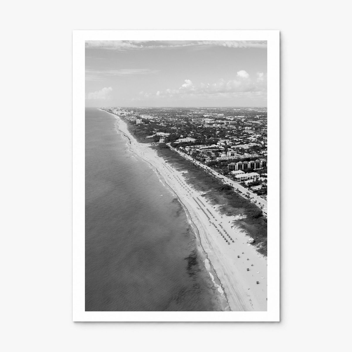 Delray Beach Photo Poster, print only (unframed), white border