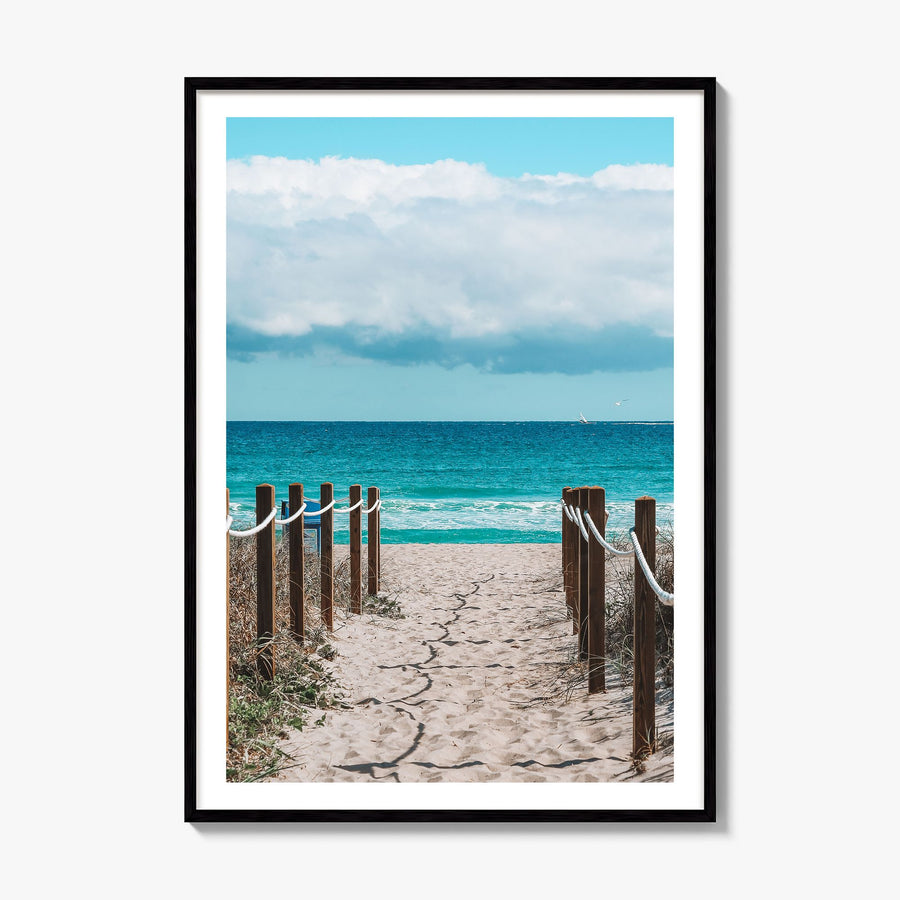 Delray Beach Photo Poster, framed poster mockup, white border