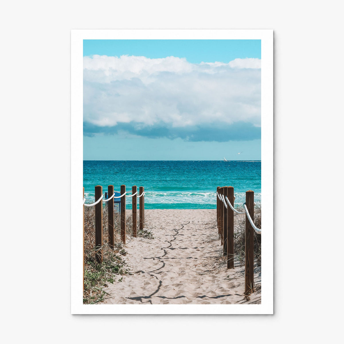 Delray Beach Photo Poster, print only (unframed), white border