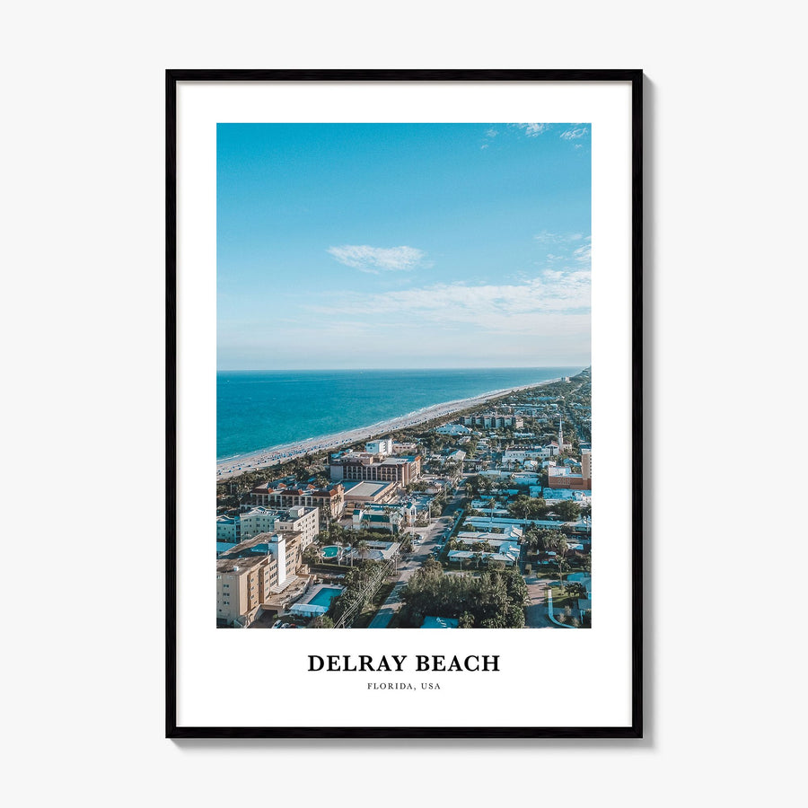 Delray Beach Classic Poster, framed poster mockup