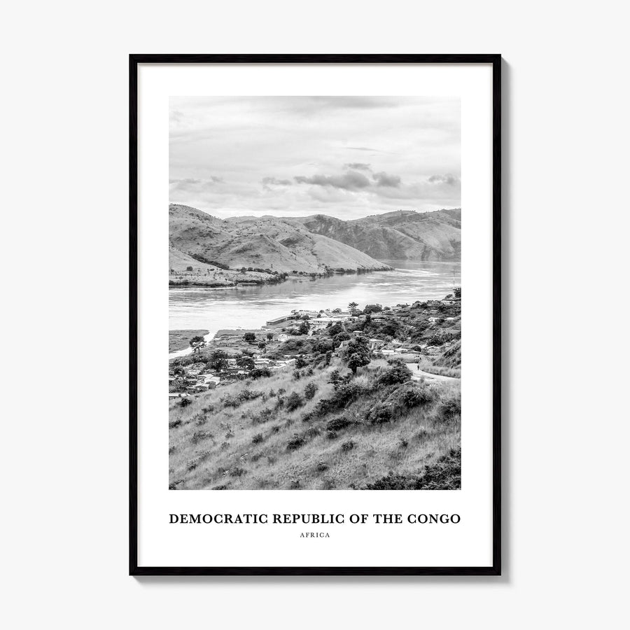 Democratic Republic of the Congo Classic Poster, framed poster mockup