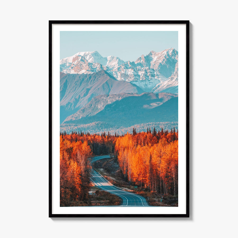 Denali Photo Poster, framed poster mockup, white border