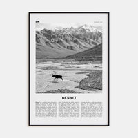 Denali Poster None / 8x12 in Nbourhood Travel B&W Poster