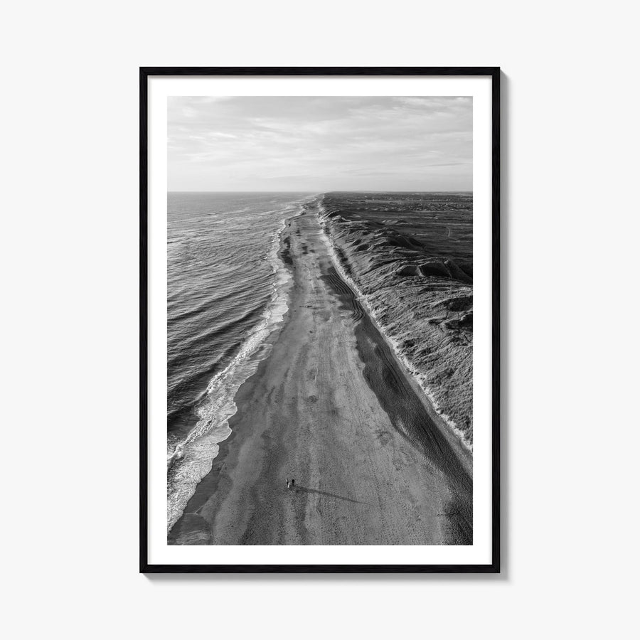 Denmark black & white photo poster of Europe – vertical wall art, unframed print shown in interior mockup