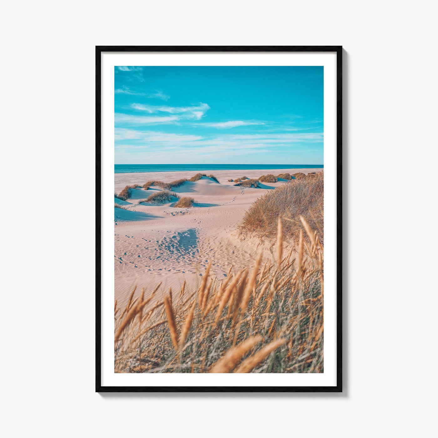 Denmark colorful photo poster of Europe – vertical wall art, unframed print shown in interior mockup