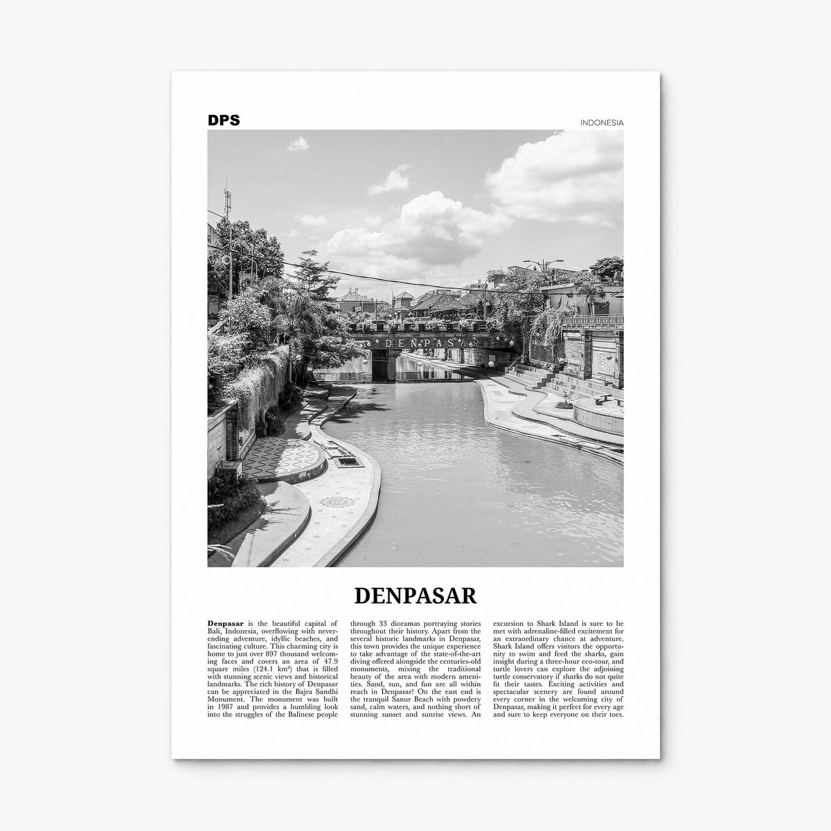 Denpasar Newspaper Poster, print only (unframed)