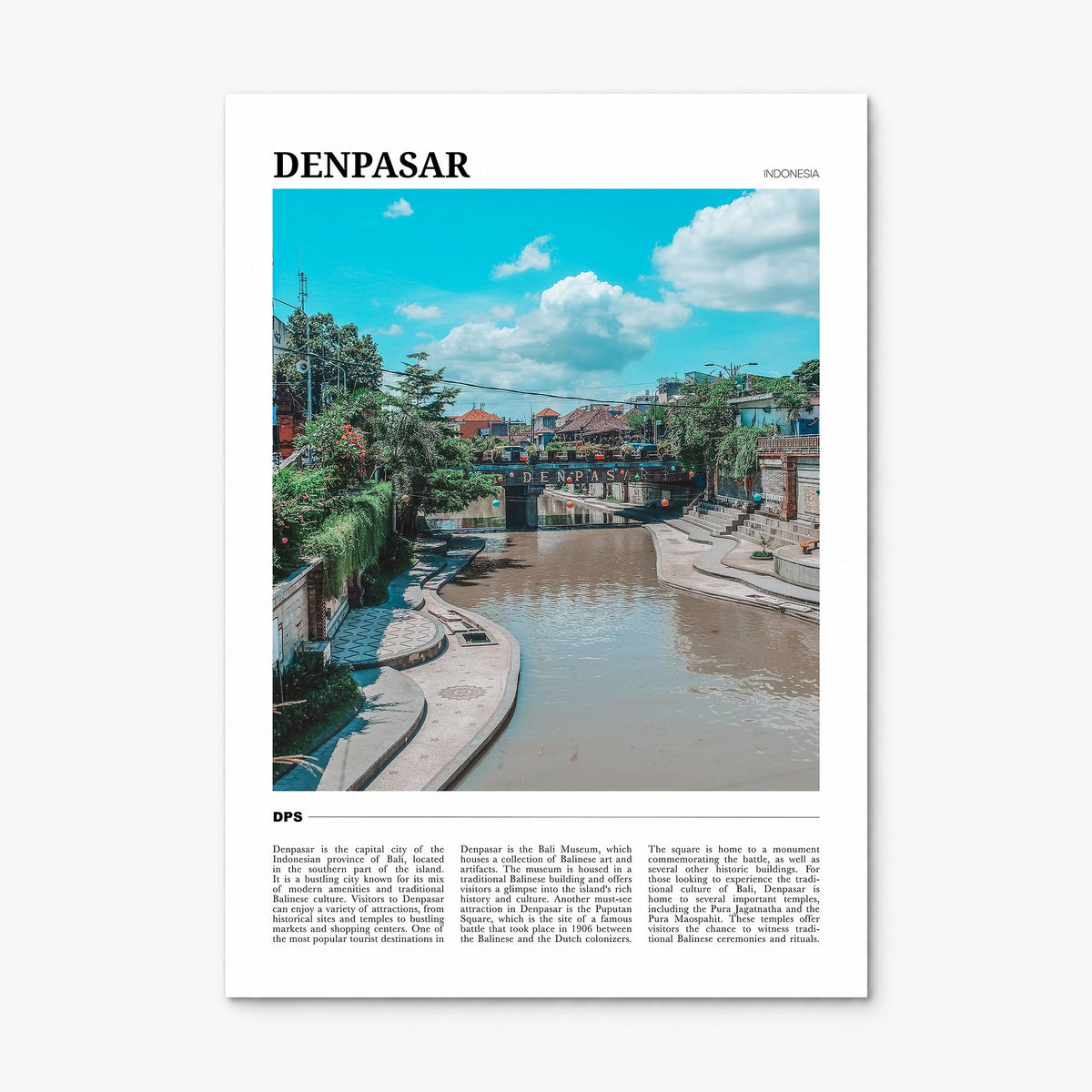 Denpasar Travel Poster, print only (unframed)