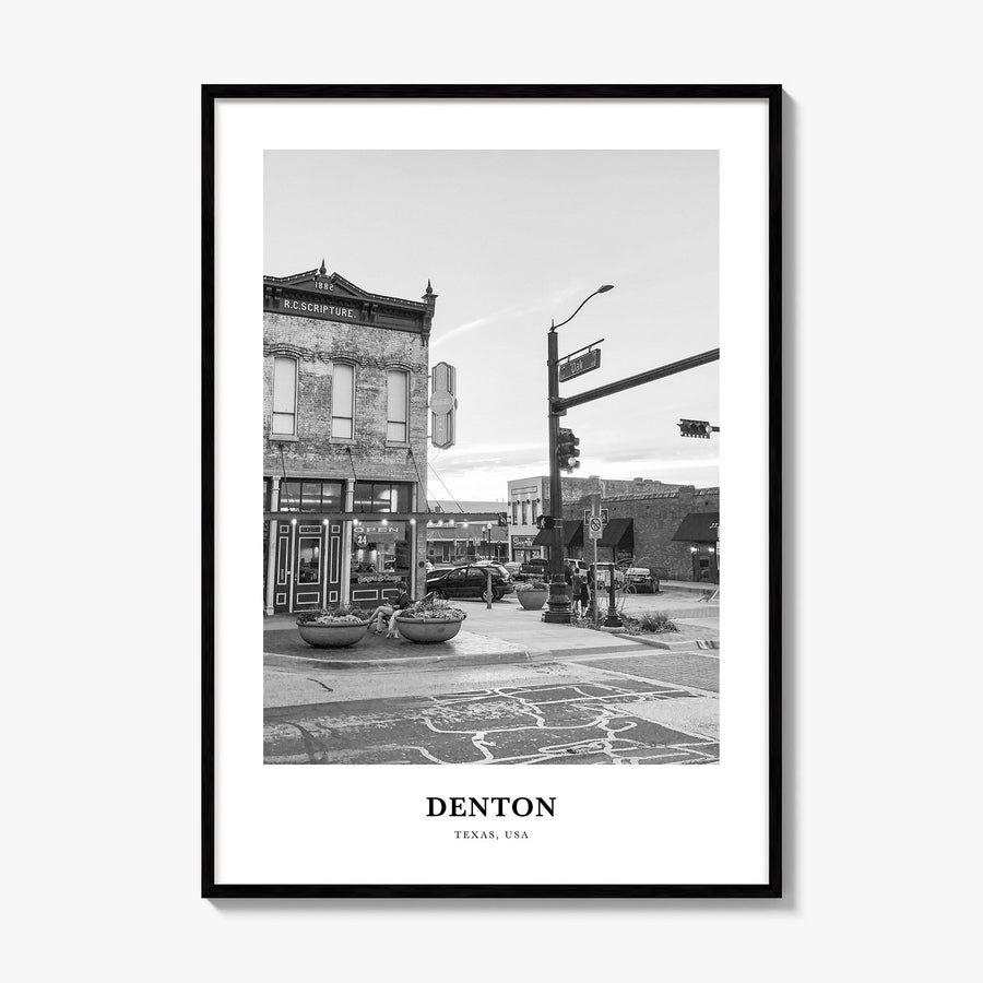 Denton Classic Poster, framed poster mockup