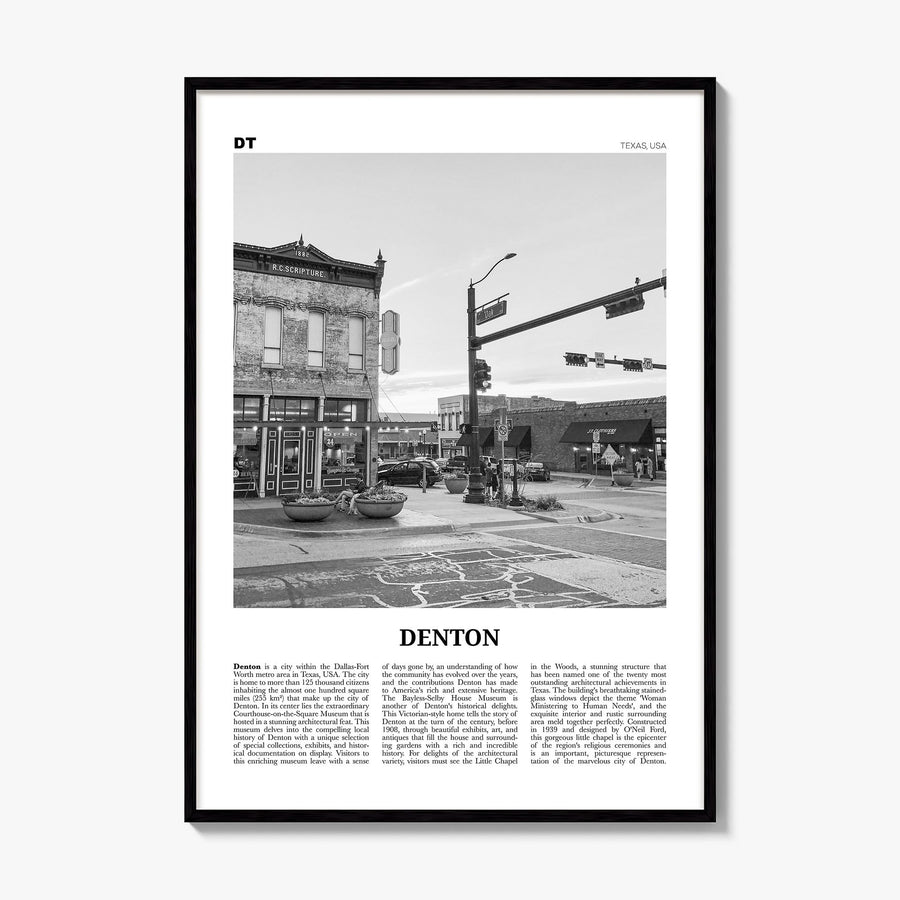 Denton Newspaper Poster, framed poster mockup