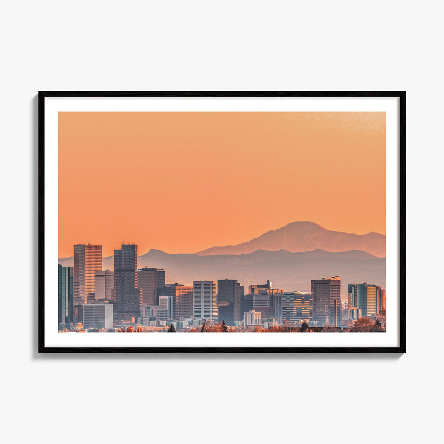 Denver Photo Poster, framed poster mockup, white border