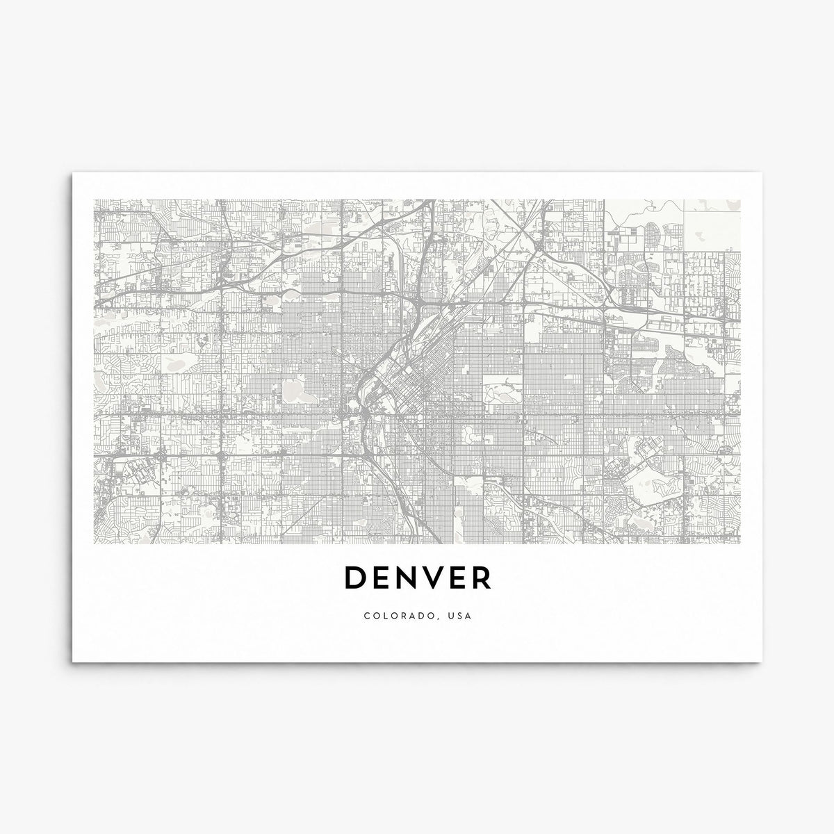 Denver Map Poster, print only (unframed)