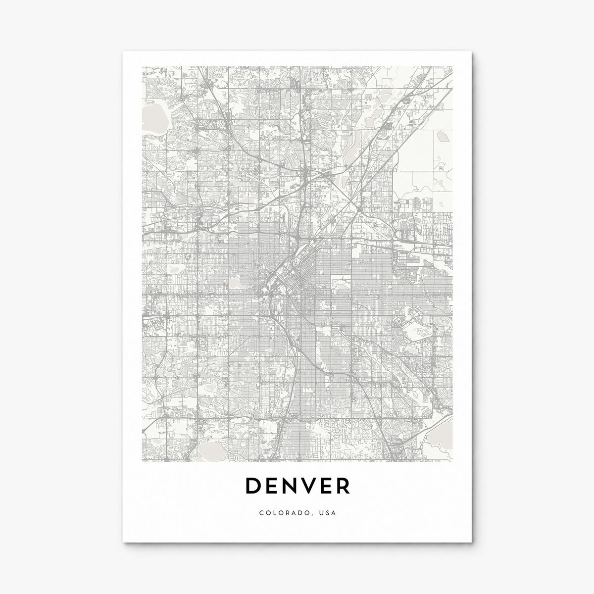 Denver Map Poster, print only (unframed)