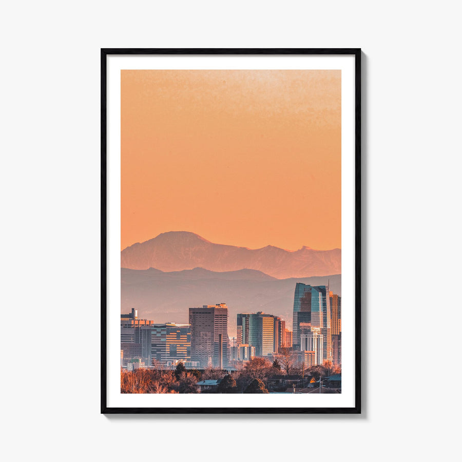 Denver no. 1 colorful photo poster of Colorado, USA – vertical wall art, unframed print shown in interior mockup