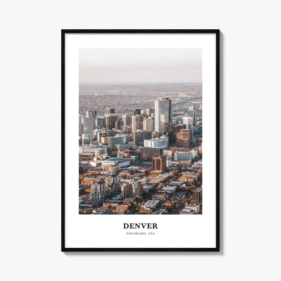 Denver no. 2 colorful classic poster of Colorado, USA – vertical wall art, unframed print shown in interior mockup