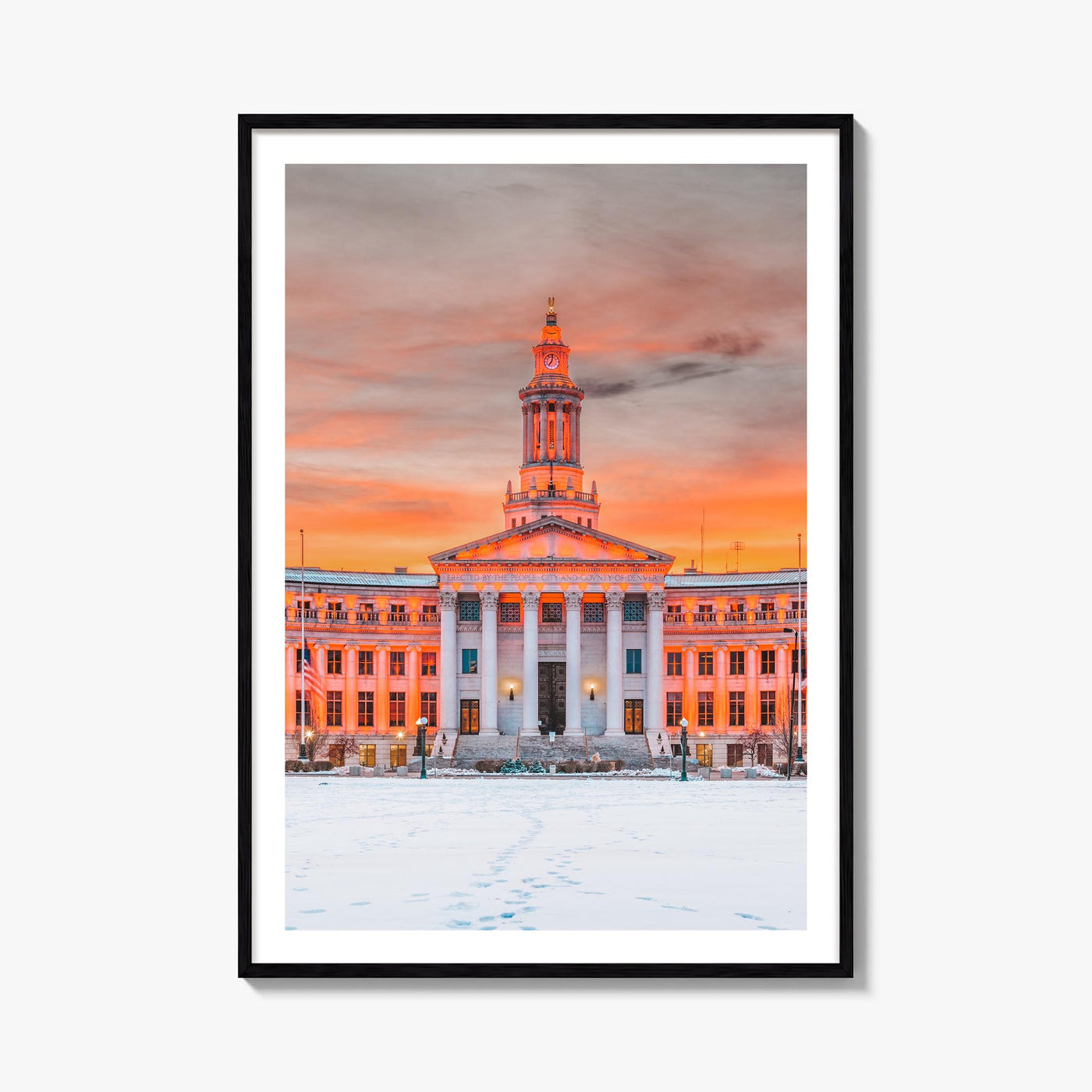 Denver no. 2 colorful photo poster of Colorado, USA – vertical wall art, unframed print shown in interior mockup
