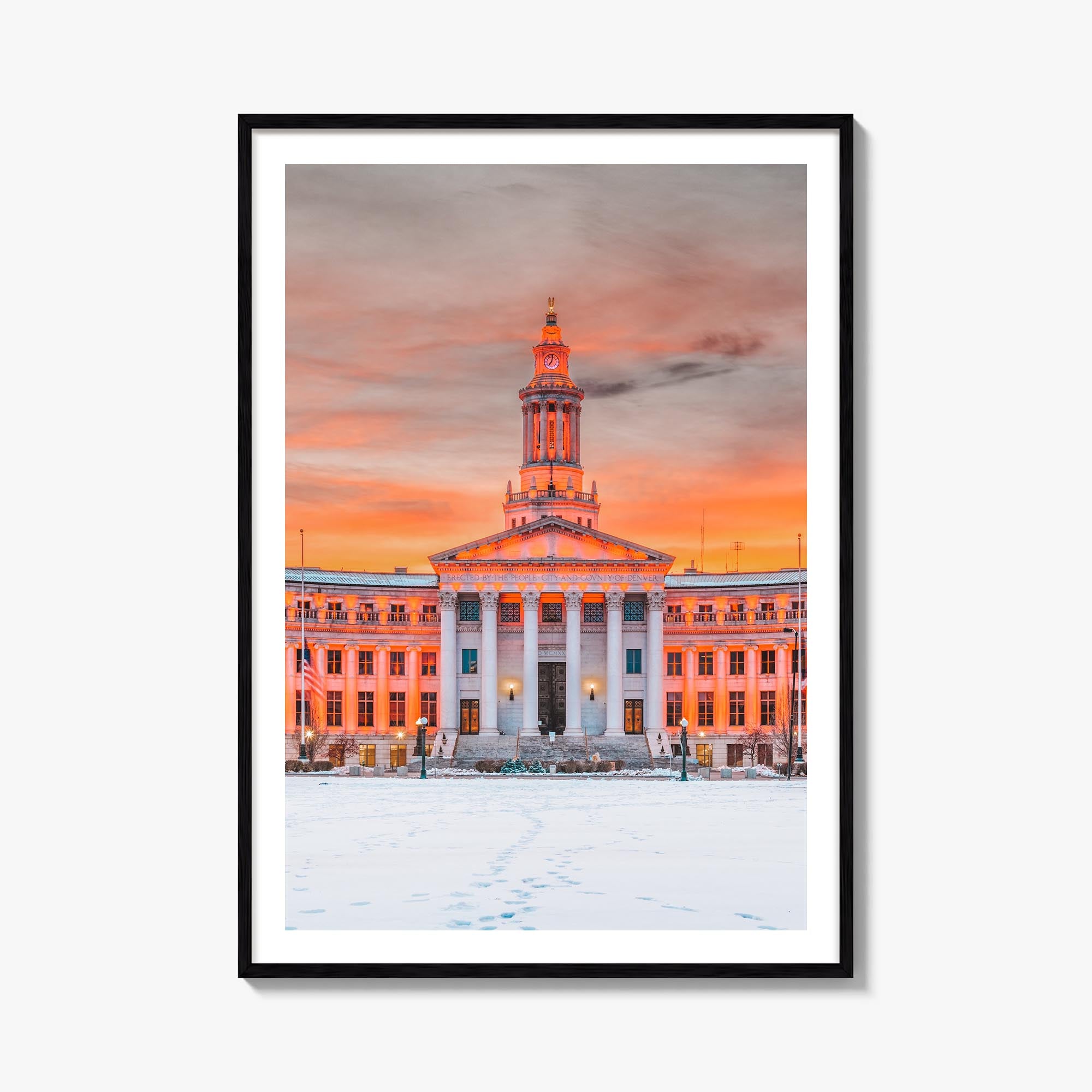 Denver no. 2 colorful photo poster of Colorado, USA – vertical wall art, unframed print shown in interior mockup
