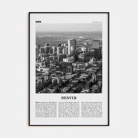 Denver No 3 Poster None / 8x12 in Nbourhood Travel B&W Poster