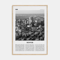 Denver No 3 Poster Natural Wood / 8x12 in Nbourhood Travel B&W Poster