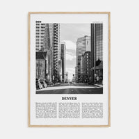 Denver No 4 Poster Natural Wood / 8x12 in Nbourhood Travel B&W Poster