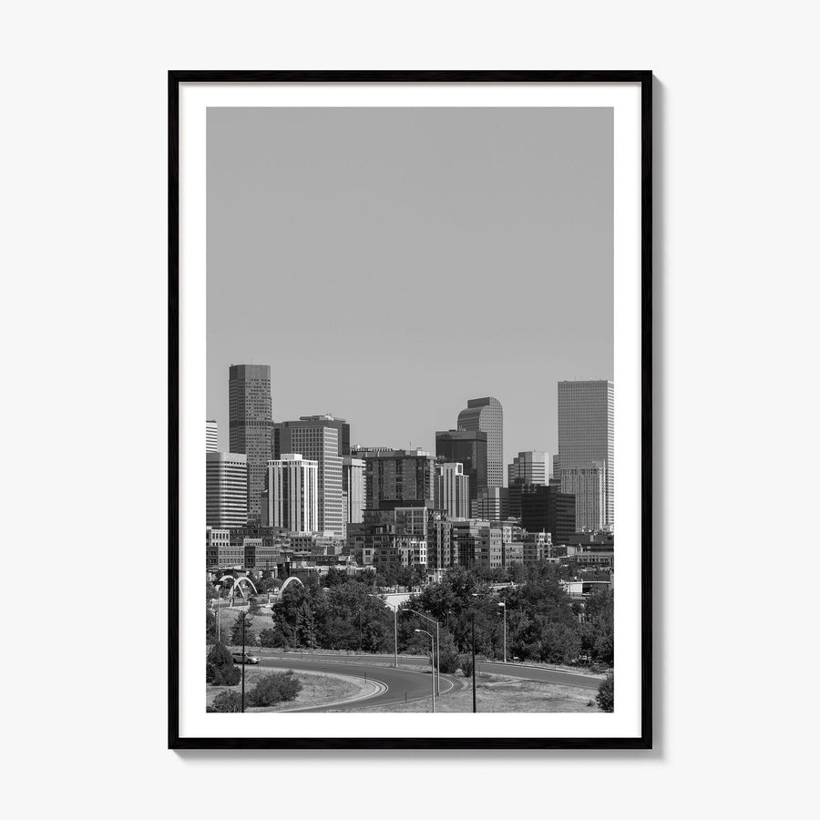 Denver Photo No 1 Poster, framed poster mockup, white border