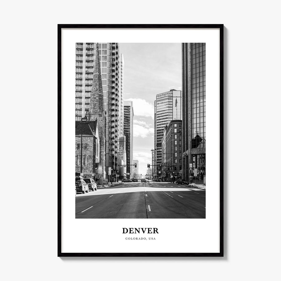 Denver Classic No 4 Poster, framed poster mockup