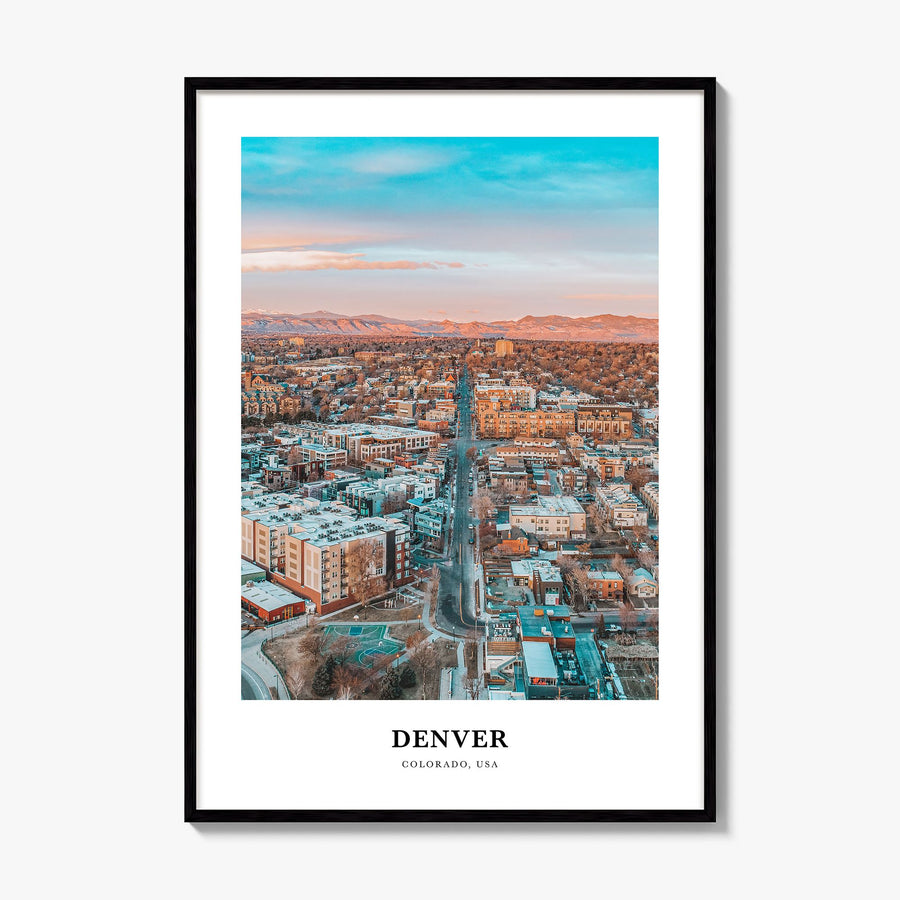 Denver Classic No 1 Poster, framed poster mockup