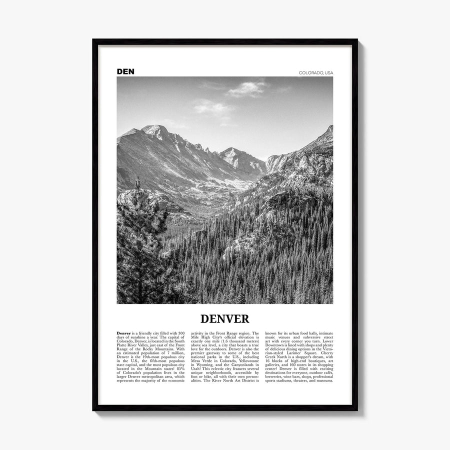 Denver Newspaper No 1 Poster, framed poster mockup