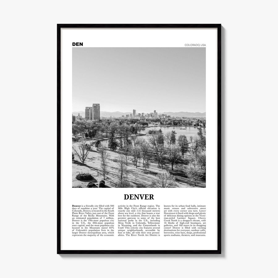 Denver Newspaper No 5 Poster, framed poster mockup