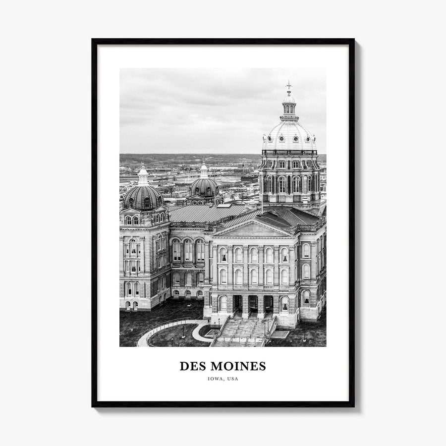 Des Moines Classic No 2 Poster, framed poster mockup