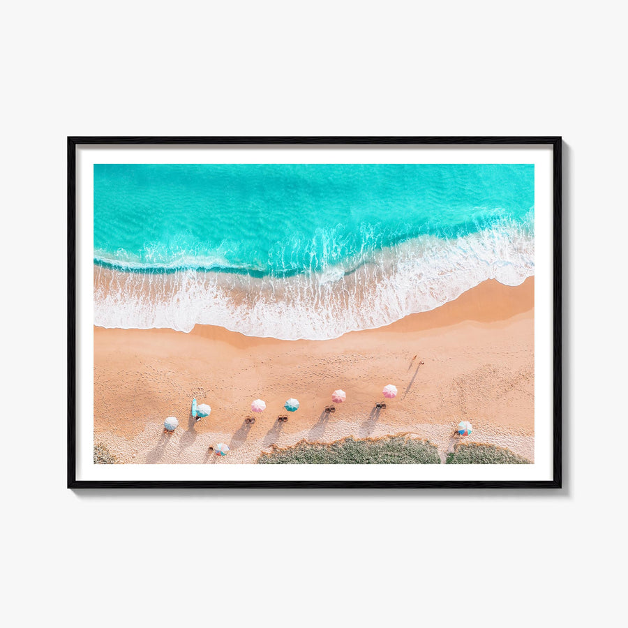 Destin colorful photo poster of Florida, USA – horizontal wall art, unframed print shown in interior mockup