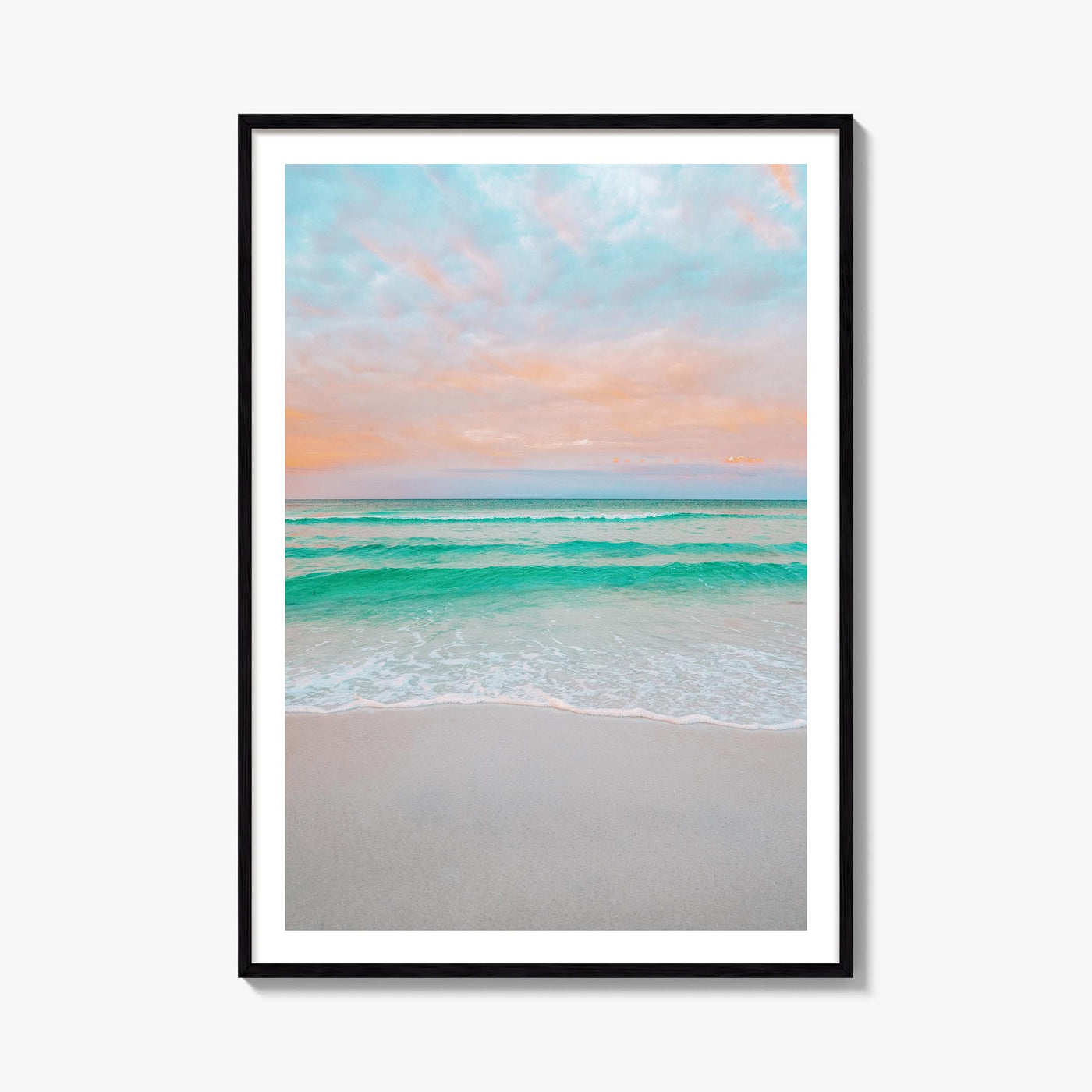 Destin colorful photo poster of Florida, USA – vertical wall art, unframed print shown in interior mockup