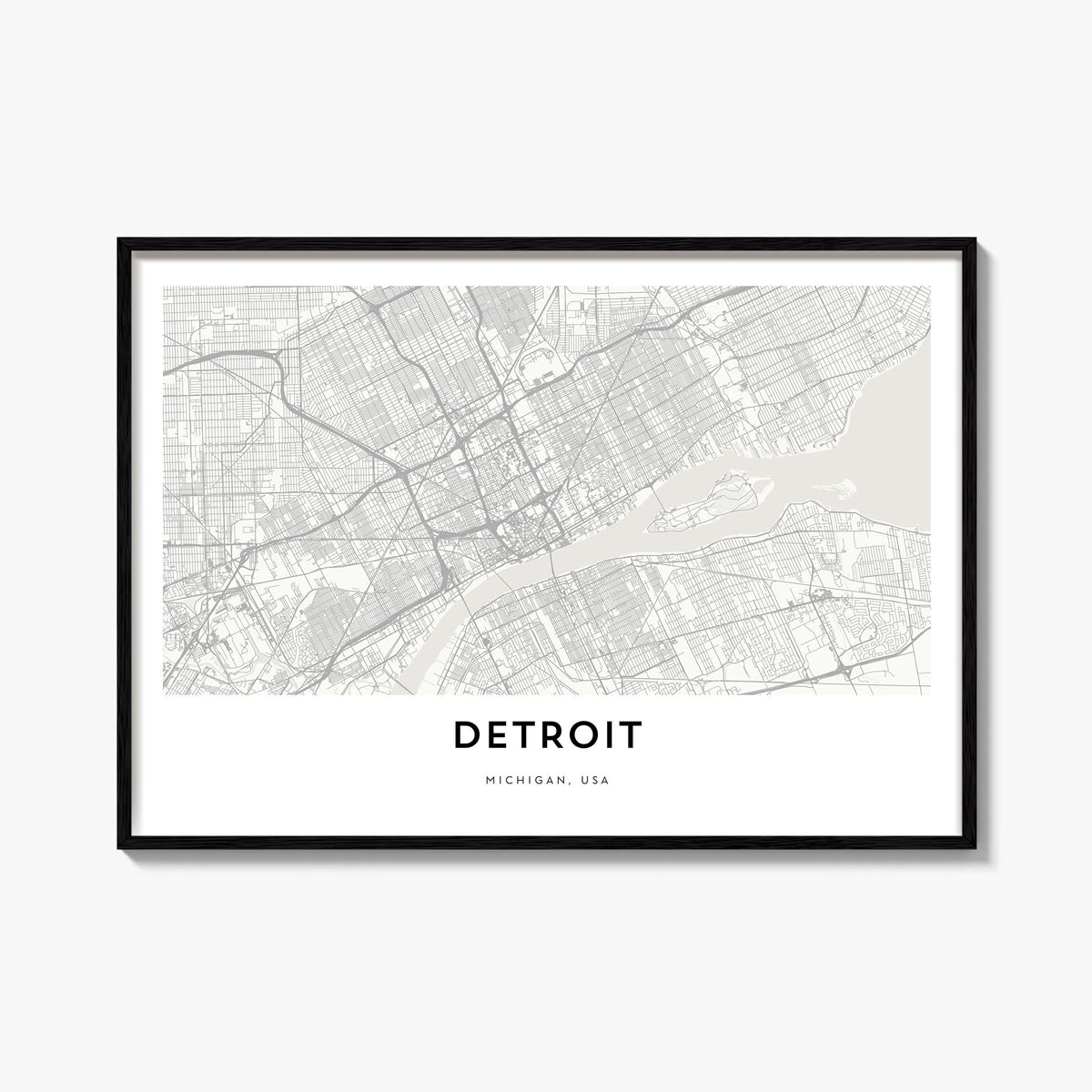 Detroit Map Poster