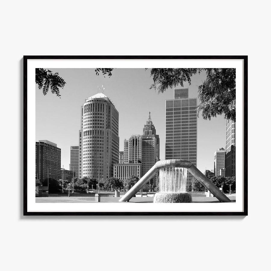 Detroit Photo Poster, framed poster mockup, white border