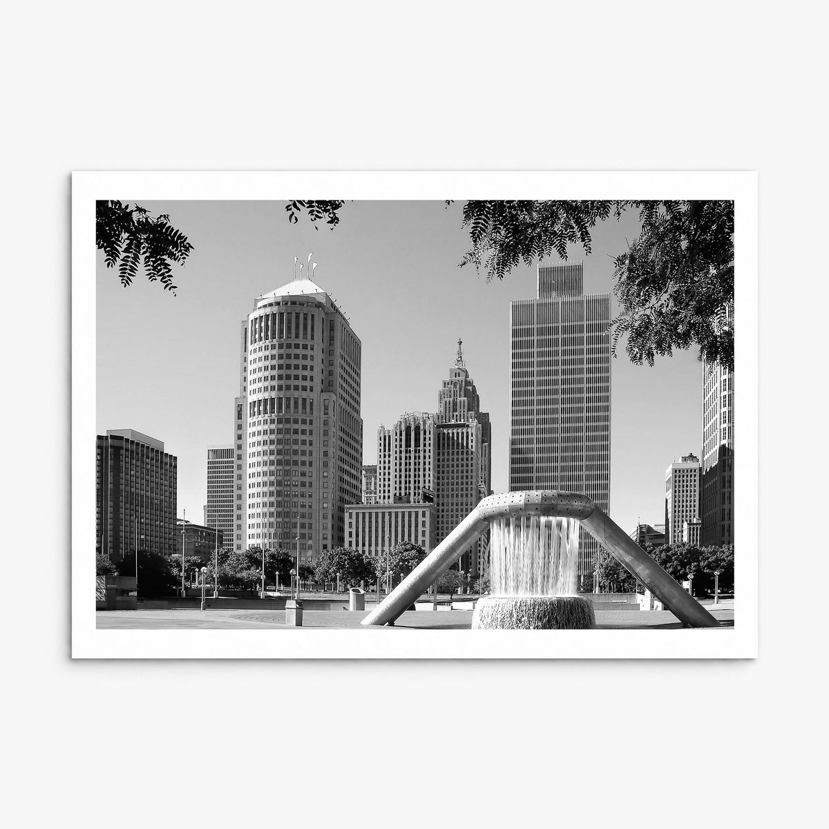 Detroit Photo Poster, print only (unframed), white border