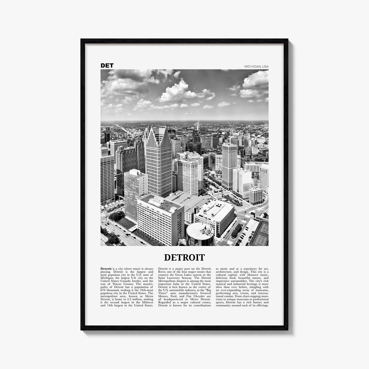 Detroit Newspaper No 1 Poster